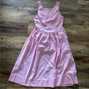 Pink Sleeveless Scoop Neck Sundress